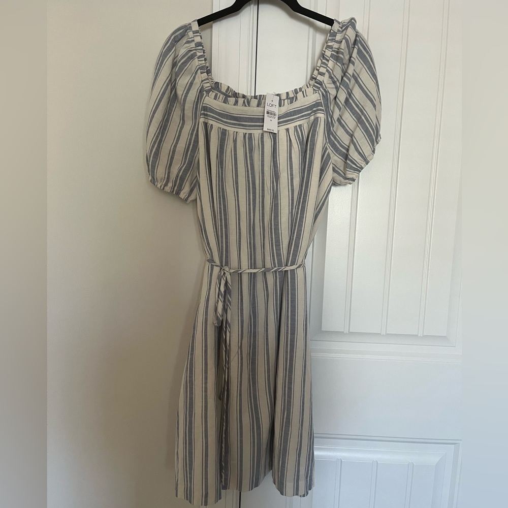 Striped Loft linen cotton dress